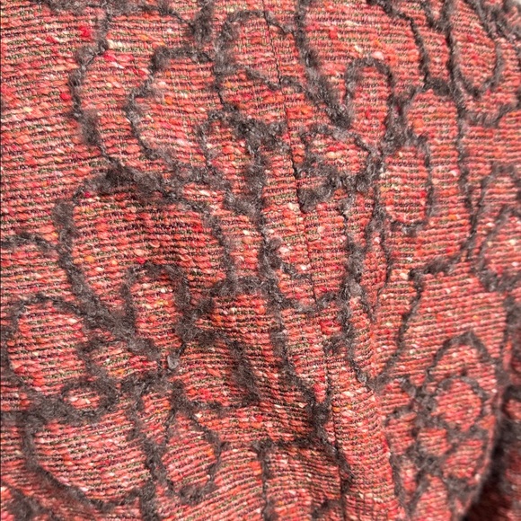 Tibi Red and Black Floral Teddy Jacket - Picture 4 of 4